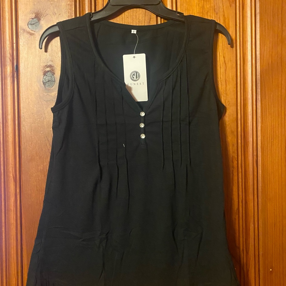 NEST Fragrances Black Pleated Tank Top